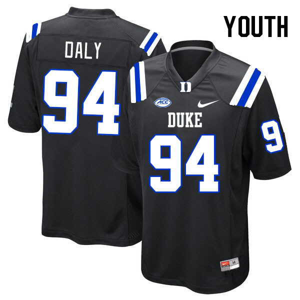 Youth #94 Ryan Daly Duke Blue Devils College Football Jerseys Stitched-Black